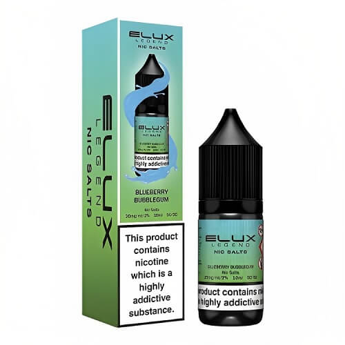 Elux Legend 10ml Nic SaltPack of 10, Blueberry Bubble gumFlavor