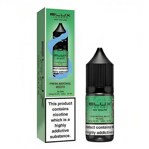 Elux Legend 10ml Nic SaltPack of 10, Fresh Menthol Mojito Flavor