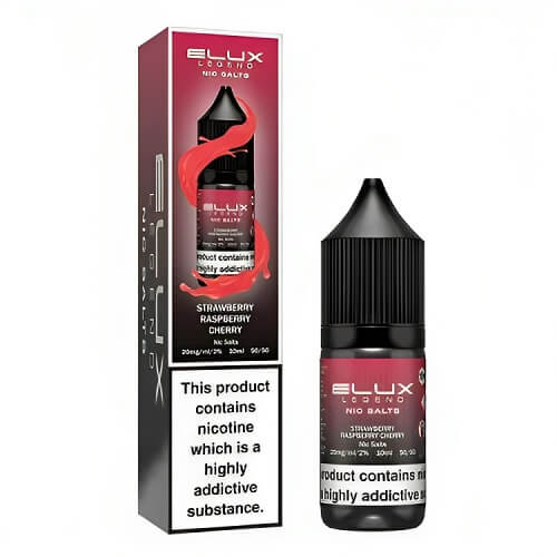 Elux Legend 10ml Nic SaltPack of 10, Strawberry Raspberry Cherry Flavor
