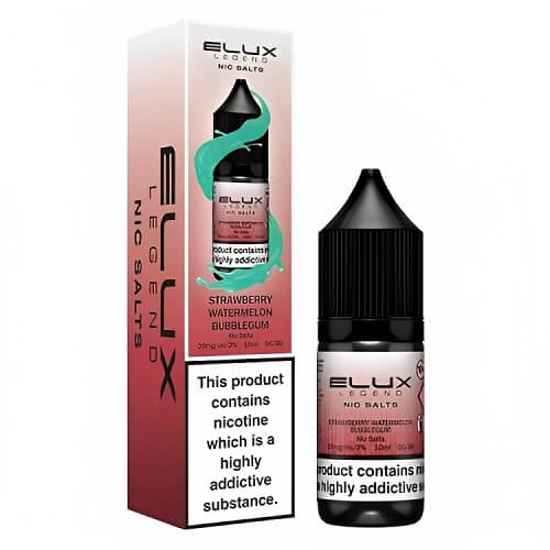 Elux Legend 10ml Nic SaltPack of 10, Strawberry Watermelon BubblegumFlavor