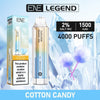 ENE Crystal Legend 4000 Puffs Prefilled Vape Pod Device, Cotton Candy Favor