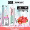 ENE Crystal Legend 4000 Puffs Prefilled Vape Pod Device, Strawberry Watermelon Bubble Gum Favor
