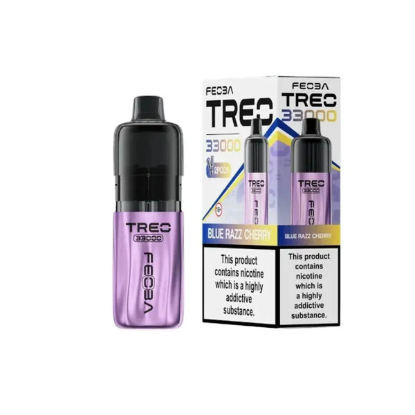 Feoba Treo 33k Puffs Pre-filled Pod Vape Kit, Blue Razz Cherry Flavor