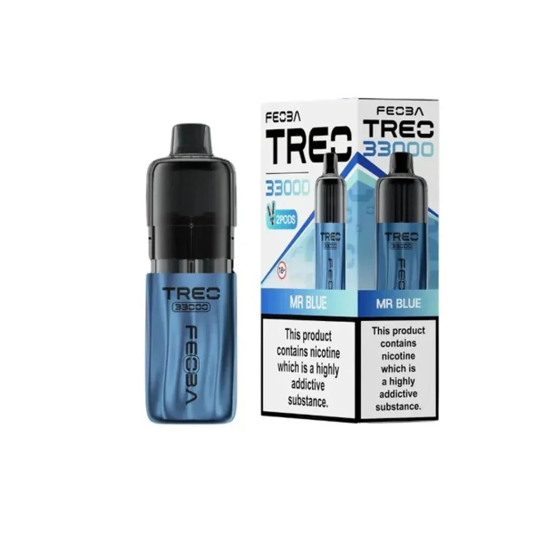 Feoba Treo 33k Puffs Pre-filled Pod Vape Kit, Mr Blue Flavor