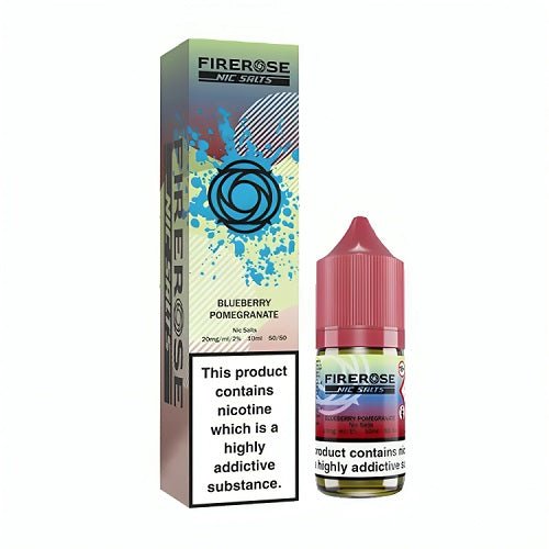 Firerose 5000 Puffs 10ml Nic Salt E-Liquid, Pack of 10, Blueberry Pomegranate Flavor