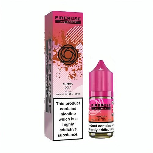 Firerose 5000 Puffs 10ml Nic Salt E-Liquid, Pack of 10, Cherry Cola Flavor
