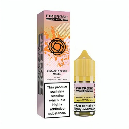 Firerose 5000 Puffs 10ml Nic Salt E-Liquid, Pack of 10, Pineapple Peach Mango Flavor