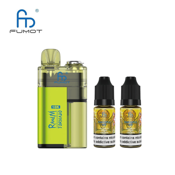 Fumot RandM Tornado 18000 Prefilled Vape Kit Box of 5, Pineapple Ice Flavor