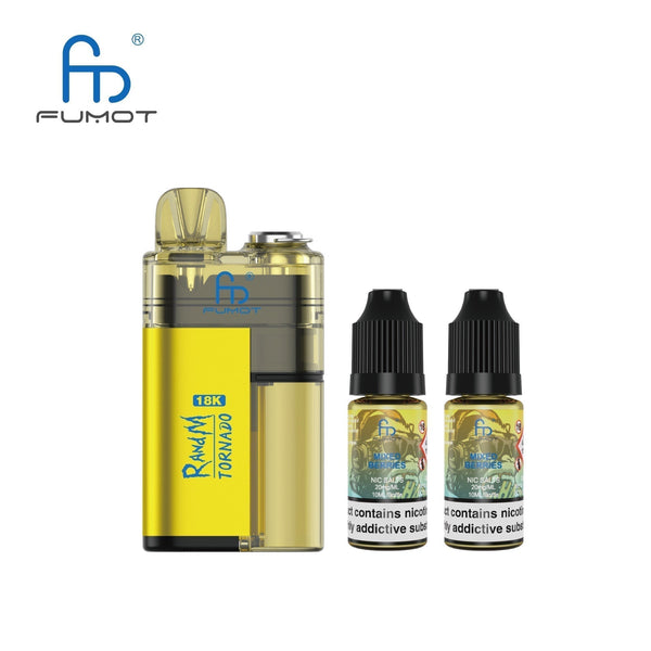 Fumot RandM Tornado 18K Puffs Prefilled Vape Pod Kit, Mixed Berries Flavor