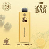 Gold Bar 4500 Puffs Prefilled Vape Puff Bar Box of 10, Blue Razz Lemonade Flavor