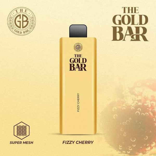 Gold Bar 4500 Puffs Prefilled Vape Puff Bar Box of 10, Fizzy Cherry Flavor