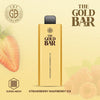 Gold Bar 4500 Puffs Prefilled Vape Puff Bar Pod Kit, Strawberry Raspberry Ice Flavor