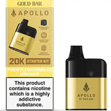 Gold Bar Apollo 20K Prefilled Vape Pod Kit, Pineapple Watermelon Lemonade Flavour