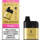 Gold Bar Apollo 20K Prefilled Vape Pod Kit, Pink Burst Flavour
