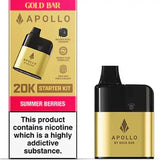 Gold Bar Apollo 20K Prefilled Vape Pod Kit, Summer Berries Flavour