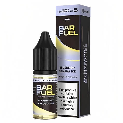 Hangsen Bar Fuel 10ml Nic Salt, Pack of 10, Blueberry Banana Ice Flavor