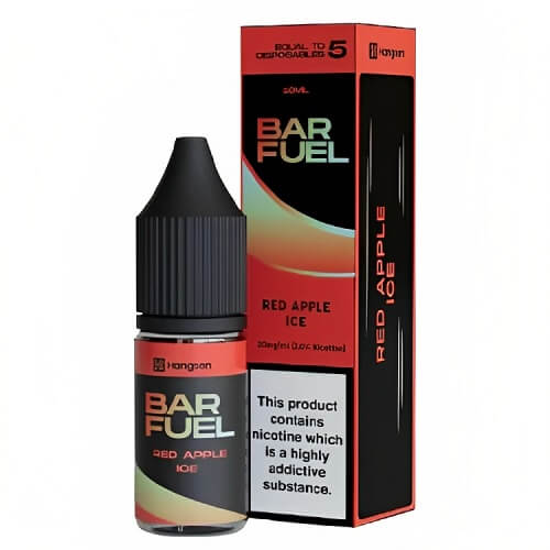 Hangsen Bar Fuel 10ml Nic Salt, Pack of 10, Red Apple Ice Flavor
