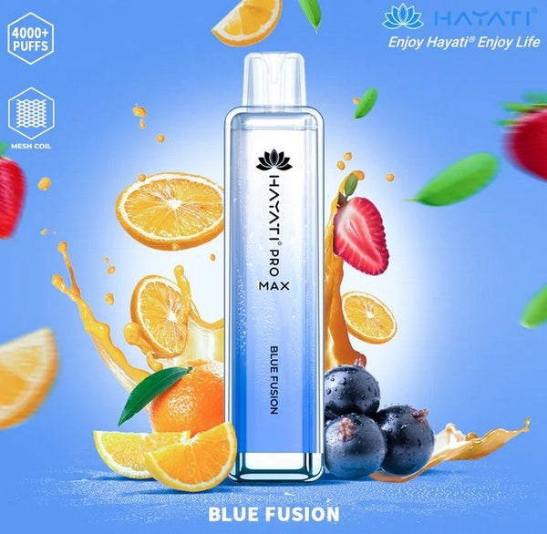 Hayati CrystalPro Max 4000 Puff Prefilled Vape Device, Blue Fusion Flavor