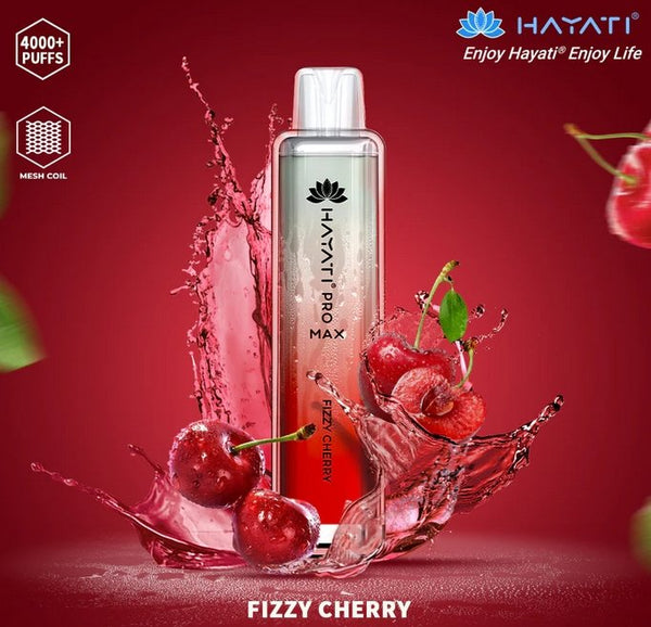 Hayati CrystalPro Max 4000 Puff Prefilled Vape Device, Fizzy Cherry Flavor