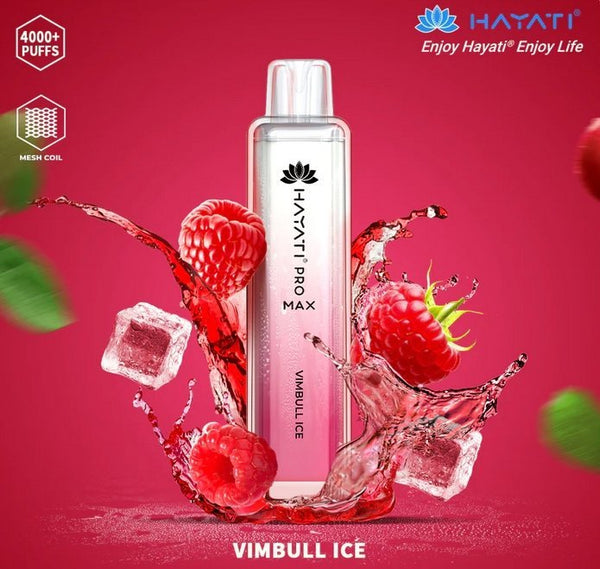 Hayati CrystalPro Max 4000 Puff Prefilled Vape Device, Vimbull Ice Flavor