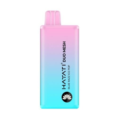 Hayati Duo Mesh 7000+ Puffs Prefilled Vape Box of 10 Blue Razz Ice Pop Flavor
