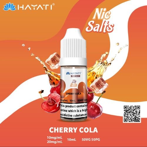Hayati Pro Max 10ml Nic Salt E-Liquid - Pack of 10 Cherry Cola Flavour - UKVaper