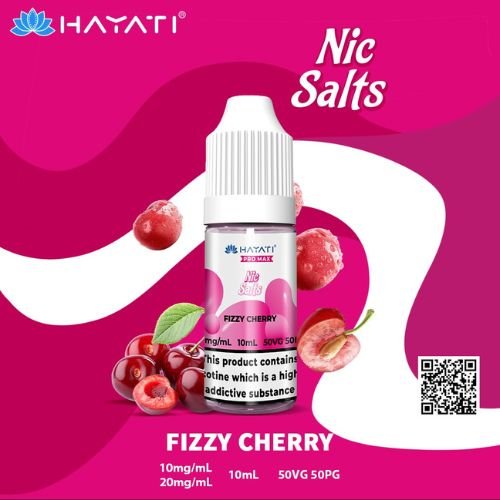Hayati Pro Max 10ml Nic Salt E-Liquid - Pack of 10 Fizzy Cherry Flavour - UKVaper