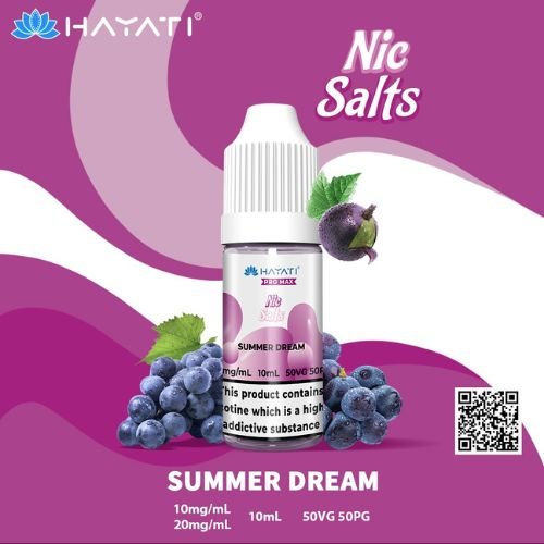 Hayati Pro Max 10ml Nic Salt E-Liquid - Pack of 10 Summer Dream Flavour - UKVaper