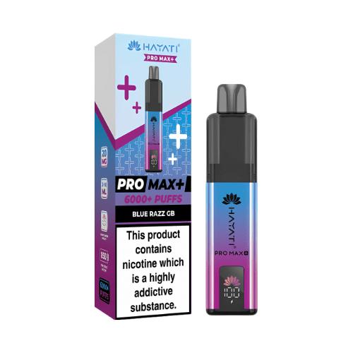 Hayati Pro Max Plus 6000 Disposable Vape Device20mg Box of 5 , Blue Razz GB