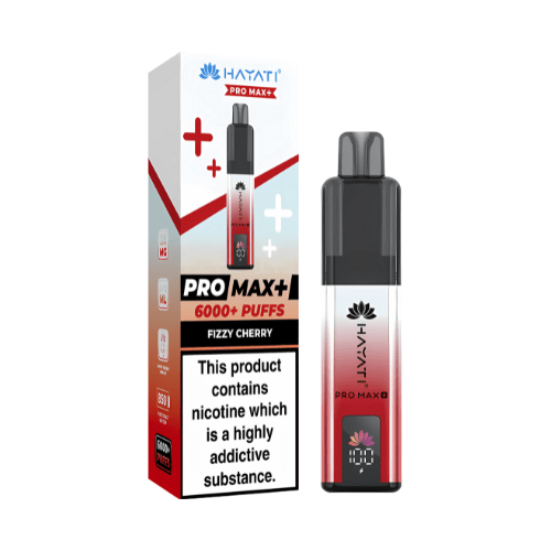 Hayati Pro Max Plus 6000 Disposable Vape Device20mg Box of 5, Fizzy Cherry UK Vaper