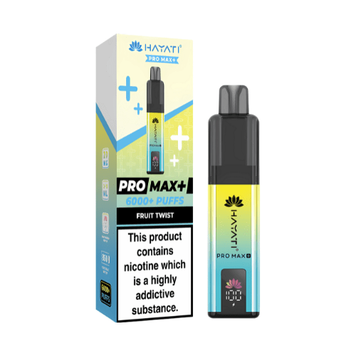 Hayati Pro Max Plus 6000 Disposable Vape Device20mgBox of 5, Fruit Twist UK Vaper