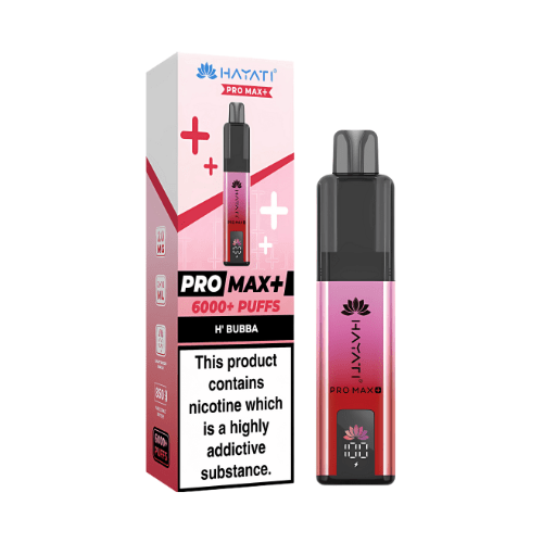 Hayati Pro Max Plus 6000 Disposable Vape Device20mg Box of 5, H Bubba UK Vaper