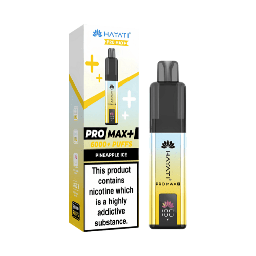 Hayati Pro Max Plus 6000 Disposable Vape Device20mg Box of 5, Pineapple Ice UK Vaper