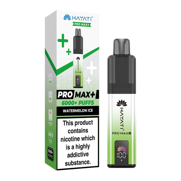 Hayati Pro Max Plus 6000 Puffs Pre Filled Pod Vape Kit, Water Melon Ice Flavor