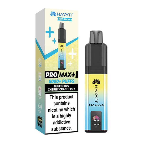 Hayati Pro Max Plus 6000 Puffs Pre Filled Pod Vape Kit, Blueberry Cherry Cranberry Flavor
