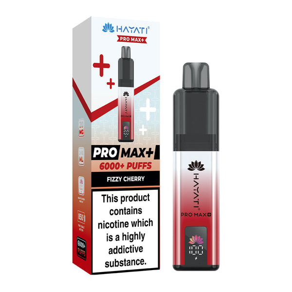 Hayati Pro Max Plus 6000 Puffs Pre Filled Pod Vape Kit, Fizzy Cherry Flavor