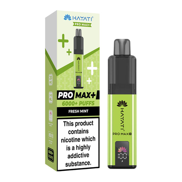 Hayati Pro Max Plus 6000 Puffs Pre Filled Pod Vape Kit, Fresh Mint Flavor