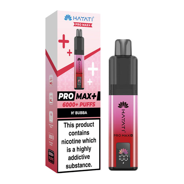 Hayati Pro Max Plus 6000 Puffs Pre Filled Pod Vape Kit, H Bubba Flavor