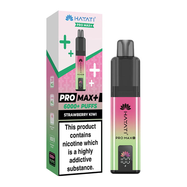 Hayati Pro Max Plus 6000 Puffs Pre Filled Pod Vape Kit, Strawberry Kiwi Flavor