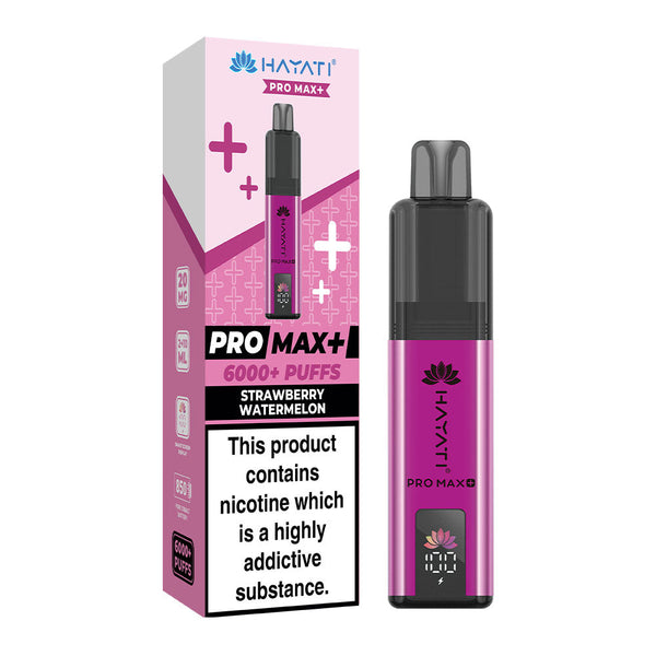 Hayati Pro Max Plus 6000 Puffs Pre Filled Pod Vape Kit, Strawberry Watermelon Flavor