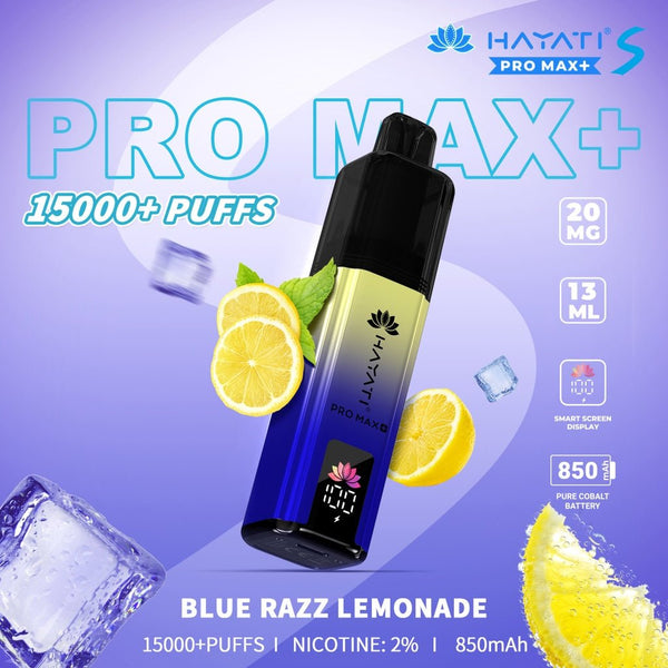 Hayati Pro Max S Plus 15K Pod Vape Kit,Blue Razz Lemonade - UK Vaper