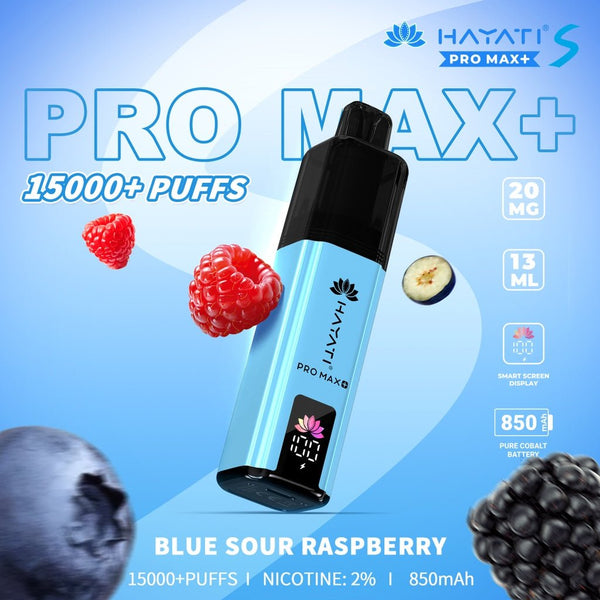Hayati Pro Max S Plus 15K Pod Vape Kit,Blue Sour Raspberry - UK Vaper