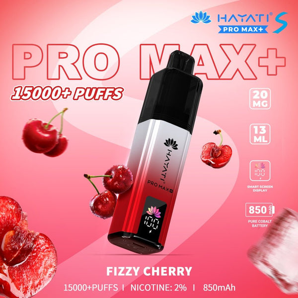 Hayati Pro Max S Plus 15K Pod Vape Kit Fizzy Cherry - UK Vaper
