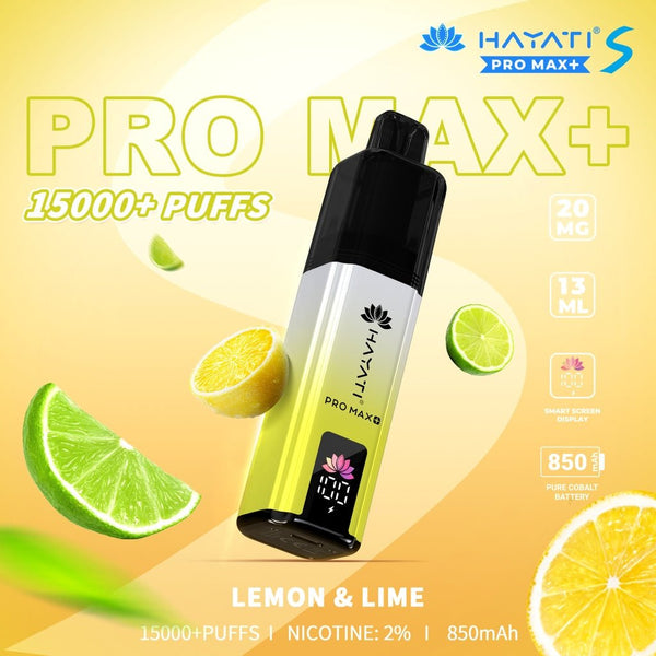 Hayati Pro Max S Plus 15K Pod Vape Kit Lemon & Lime - UK Vaper