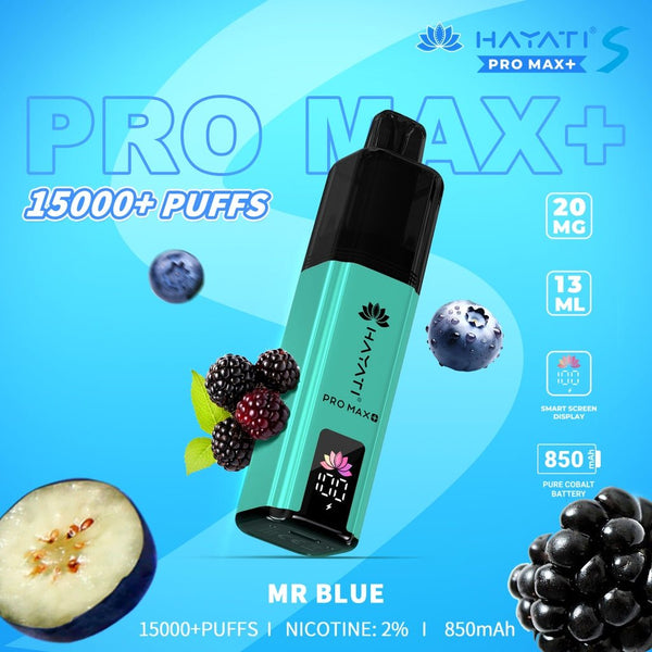 Hayati Pro Max S Plus 15K Pod Vape Kit Mr Blue - UK Vaper