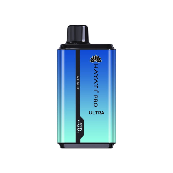Hayati Pro Ultra 15000 Puffs Prefilled Vape Kit Device, Mr Blue Flavor