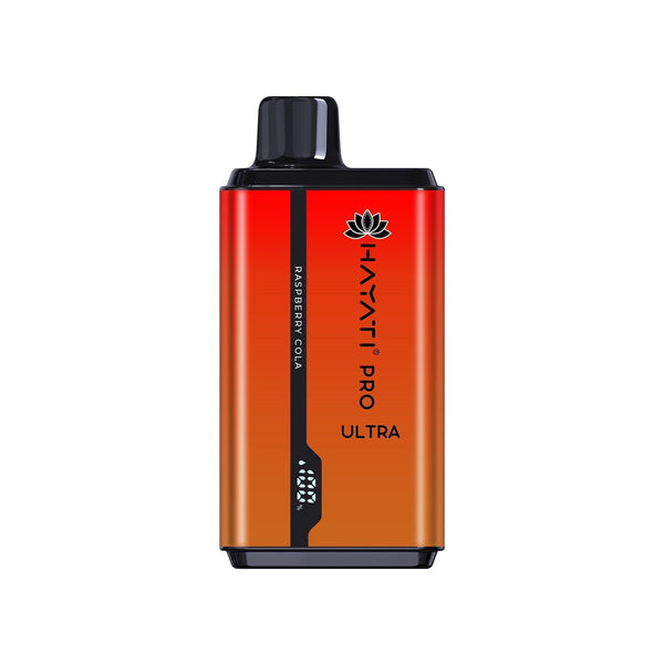 Hayati Pro Ultra 15000 Puffs Prefilled Vape Kit Device, Raspberry Cola Flavor