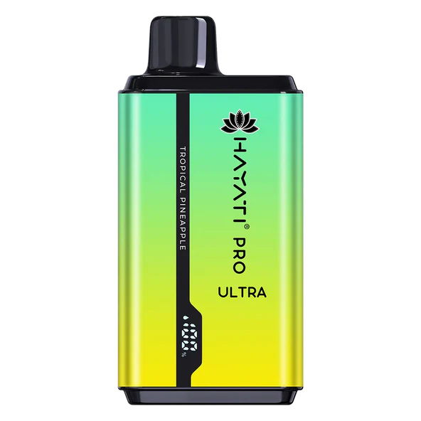 Hayati Pro Ultra 15000 Puffs Prefilled Vape Pod, Tropical Pineapple Flavor