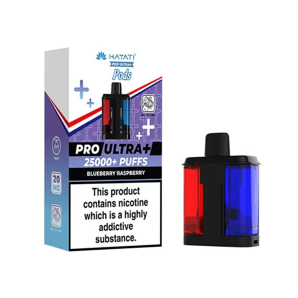 Hayati Pro Ultra Plus 25000 Prefilled Pods, Blueberry Raspberry Flavor