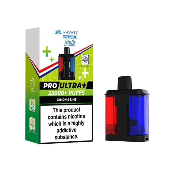 Hayati Pro Ultra Plus 25000 Prefilled Pods, Lemon Lime Flavor